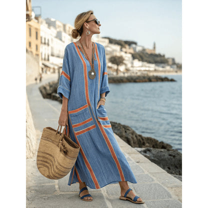 AmalfiMed™ | Kaftan Maxi Mediterráneo