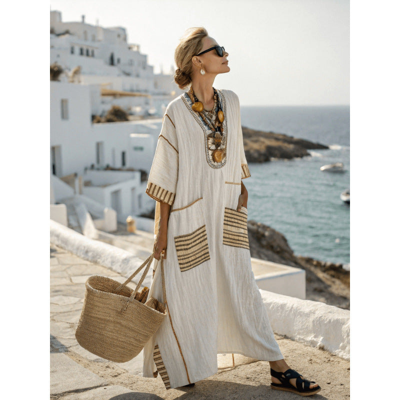 AmalfiMed™ | Kaftan Maxi Mediterráneo