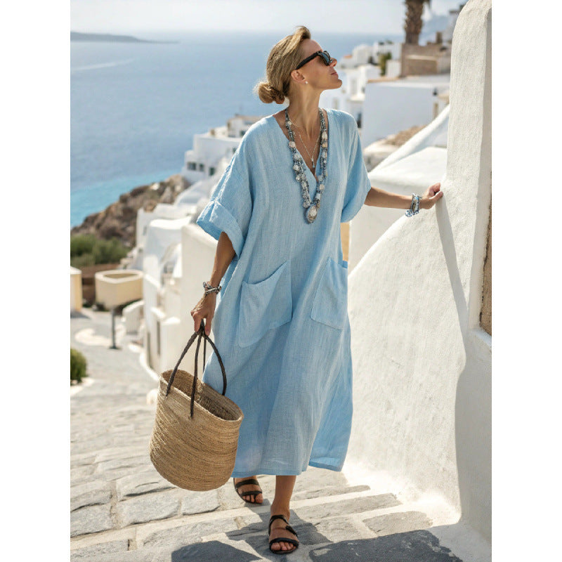 AmalfiMed™ | Kaftan Maxi Mediterráneo