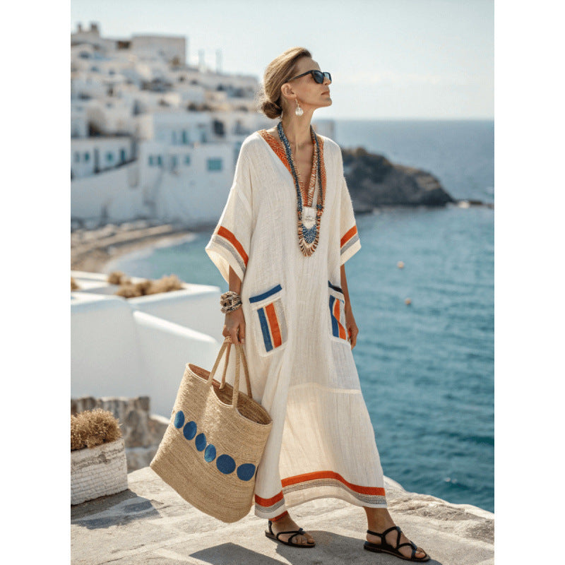 AmalfiMed™ | Kaftan Maxi Mediterráneo